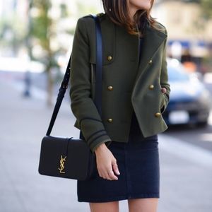 Zara size S green military style jacket. NWT.